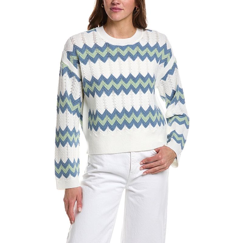 Design History Womens Knit Crewneck Top, Green